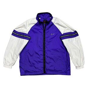 NIKE VINTAGE 90S Y2K Purple Light Windbreaker Retro Jacket Womens Medium